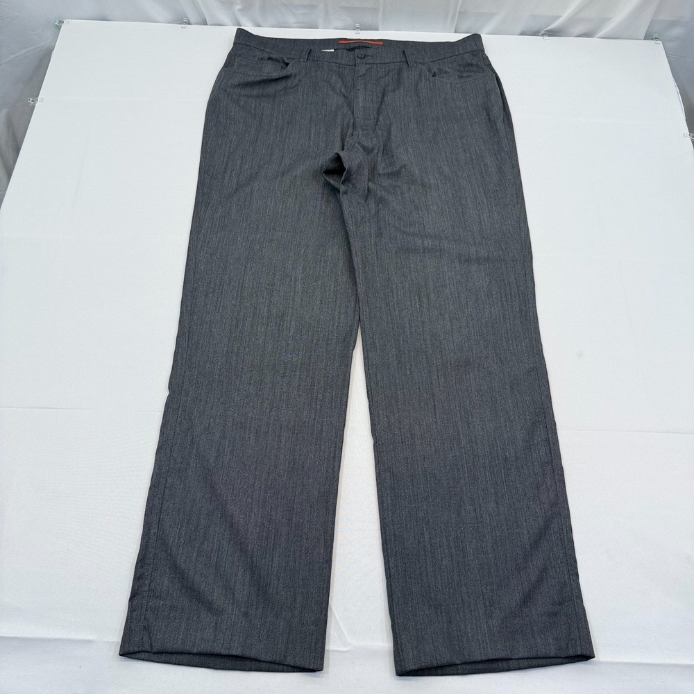 Hiltl The Ultimate Trouser Mens 38x32 Charcoal Gray Wool Cotton Stretch Pants